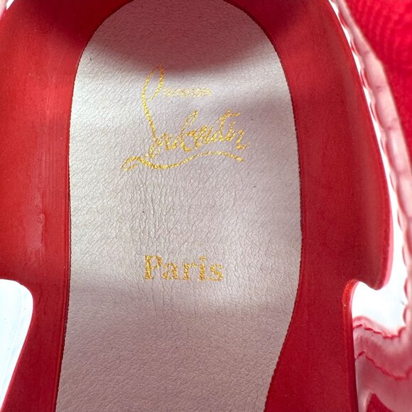 Christian Louboutin Arpoador Red Drawstring Sock Sneakers Size 41 US 11 Women 65 - Picture 14 of 15